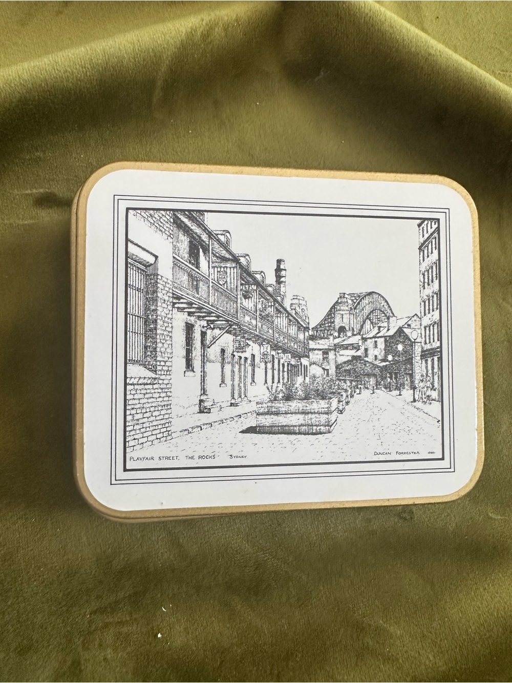 Set of 6 Vintage Style Scenic Coasters — Black & White Sketches - Picture 2 of 4